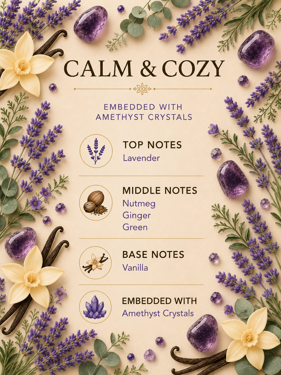 Calm + Cozy -  Lavender & Vanilla
