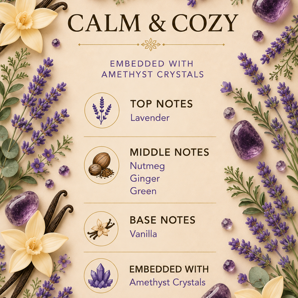 Calm + Cozy -  Lavender & Vanilla